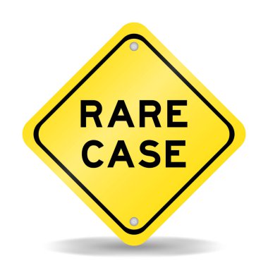 Beyaz zemin üzerinde nadir bulunan kelime ile sarı renk taşıma işareti