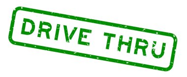 Grunge yeşil sürücüsü beyaz arka planda lastik mühür damgası