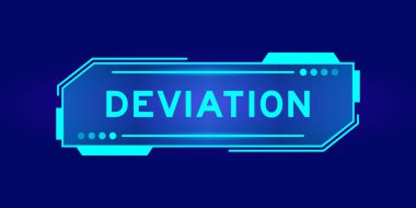 Mavi arkaplanda kullanıcı arayüzü ekranında kelime sapması olan gelecekçi hud pankartı