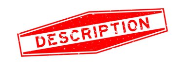 Grunge kırmızı kelime altıgen lastik mühür beyaz arka planda