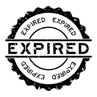 Grunge siyah beyaz arka plan üzerinde yuvarlak lastik mühür damgası kelime süresi