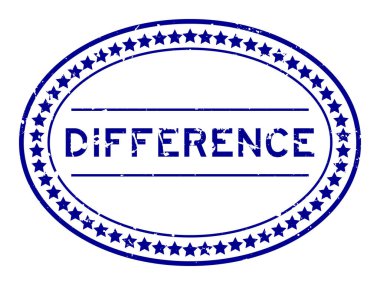 Grunge mavi kelime oval lastik mühür beyaz arka planda