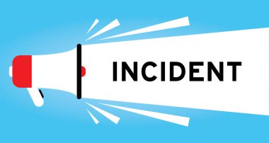 Mavi arkaplanda beyaz afiş ile kelime hadisesi içeren renk megafonu simgesi