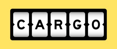 Sarı arkaplanlı slot pankartıyla siyah renk
