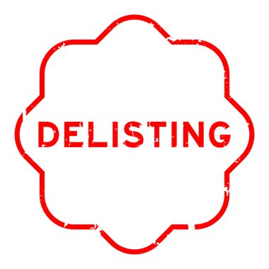 Grunge kırmızı, beyaz arka planda lastik mühür damgası.