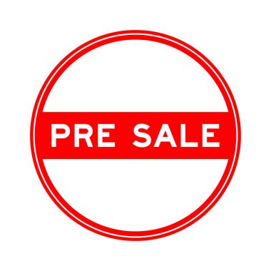 Beyaz arkaplanda satıştan önce kırmızı renkli mühür etiketi