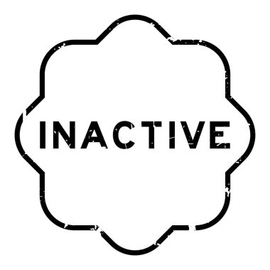 Grunge siyah pasif kelime beyaz arka planda lastik mühür