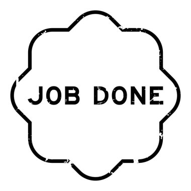 Grunge siyah işi beyaz arka planda lastik mühür damgası yaptı.