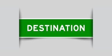 Gri arkaplana eklenmiş kelime hedef etiketi ile yeşil renk kare etiketi