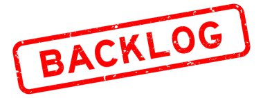 Grunge kırmızı birikmiş sözcük kare kauçuk mühür beyaz arka plan