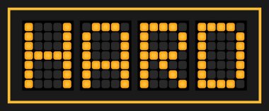 Turuncu renk siyah arkaplanda sert bir şekilde afiş oluşturdu