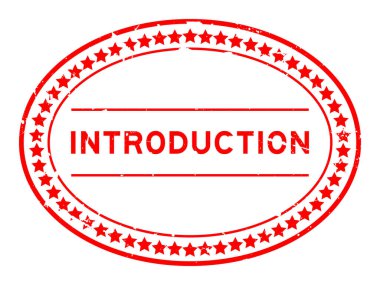 Grunge kırmızı giriş sözcüğü oval lastik mühür beyaz arka planda