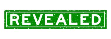 Grunge yeşili beyaz arkaplanda kare şeklinde mühür olduğunu gösterdi.