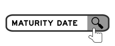 Beyaz arkaplanda büyüteç simgesini devretme ile sözcük olgunluğu tarihi ile arama paneli