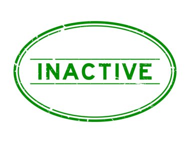 Grunge yeşil kelime oval lastik mühür beyaz arka planda