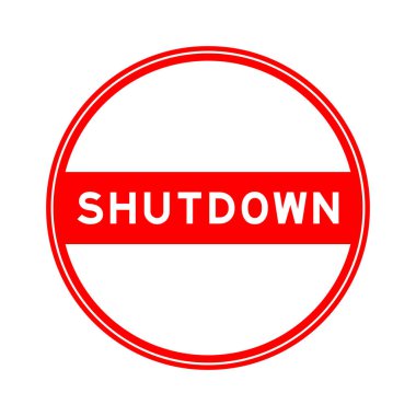 Beyaz arkaplanda kırmızı renkli mühür etiketi ile kapatma