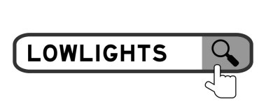 Beyaz arkaplanda büyüteç simgesi olan sözcük düşük ışıklarıyla ara