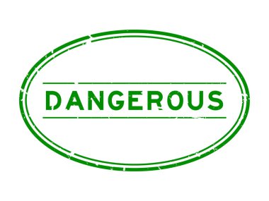 Grunge yeşil kelime. Beyaz arka planda lastik mühür.