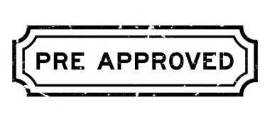 Grunge siyah onaylı beyaz arka planda lastik mühür sözcüğü