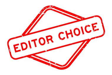 Grunge kırmızı düzenleyici seçimi beyaz arkaplanda lastik mühür mührü