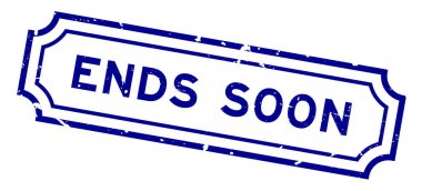 Grunge mavisi yakında sona erecek. Beyaz arka plandaki mühür mührü.