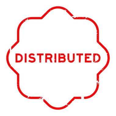 Grunge kırmızı. Beyaz arka planda lastik mühür damgası var.