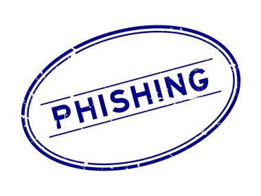 Beyaz arka planda homurdanan mavi kelime oval kauçuk mühür damgası