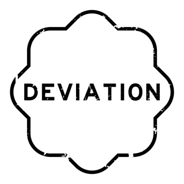 Grunge black deviation word rubber seal stamp on white background clipart