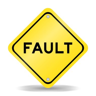 Beyaz arkaplanda kelime hatası olan sarı renk taşıma işareti