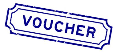 Grunge mavi kupon kelime beyaz arka planda lastik mühür damgası