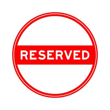 Beyaz arkaplanda ayrılmış kırmızı renkli mühür etiketi