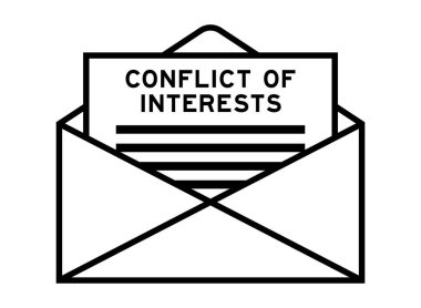 Zarf ve mektup manşet olarak çıkar çatışması sözcüğüyle imzalandı