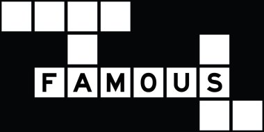 Bulmaca arka planında kelime olarak ünlü alfabe harfi