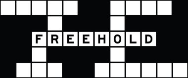 Çapraz bulmaca arka planında alfabe harfi yazılıdır