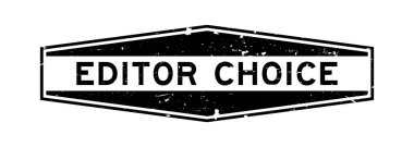 Grunge siyah düzenleyici seçimi kelime altıgen lastik mühür beyaz arka plan