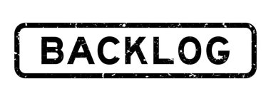 Grunge siyah sözcük birikmiş kare kauçuk mühür beyaz arka planda