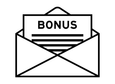 Zarf ve mektup başlığı olarak kelime ikramiyesi.