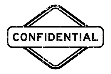 Grunge siyah gizli kelime beyaz arka planda lastik mühür