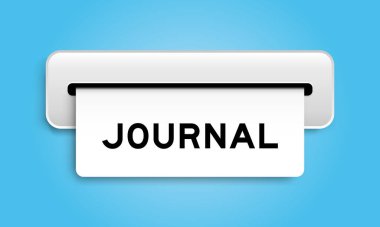 Mavi arkaplandaki makineden gelen kelime günlüğü içeren beyaz kupon pankartı