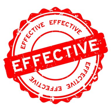 Grunge kırmızı etkili kelime yuvarlak mühür beyaz arka plan