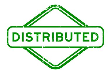 Grunge yeşili. Beyaz arka planda lastik mühür damgası dağıtılmış.