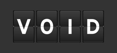 Gri arkaplanda kelime boşluğu olan siyah renk analog çevirme tahtası