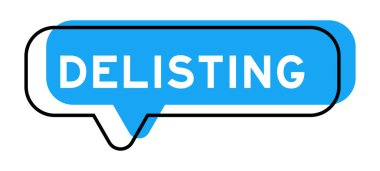 Konuşma pankartı ve mavi tonda beyaz arkaplanda lekeliyor