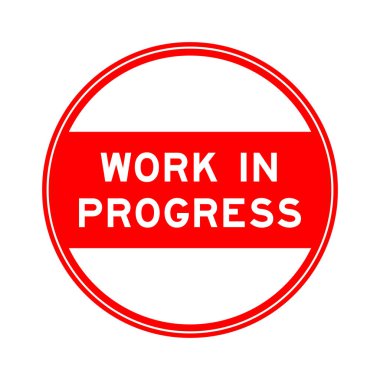 Beyaz arkaplan üzerindeki kelime çalışmalarında kırmızı renk yuvarlak mühür etiketi