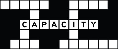 Bulmaca arka planında kelime kapasiteli alfabe harfi