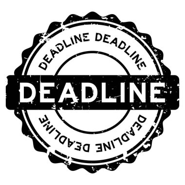 Grunge siyah son kelime yuvarlak lastik mühür damgası beyaz arka plan üzerinde