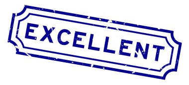 Grunge blue beyaz arka planda mükemmel kelime kauçuk mühür