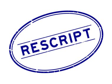 Grunge mavi kelime oval lastik mühür beyaz arka planda