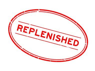 Grunge kırmızı kelime oval lastik mühür beyaz arka planda