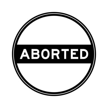 Beyaz arkaplanda siyah renkli mühür etiketi iptal edildi